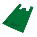 100 sacs plastique vert à bretelles 260x450 M/M réutilisables 50 microns