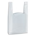 100 sacs plastique blanc à bretelles 200+100X400 M/M réutilisables 50 microns