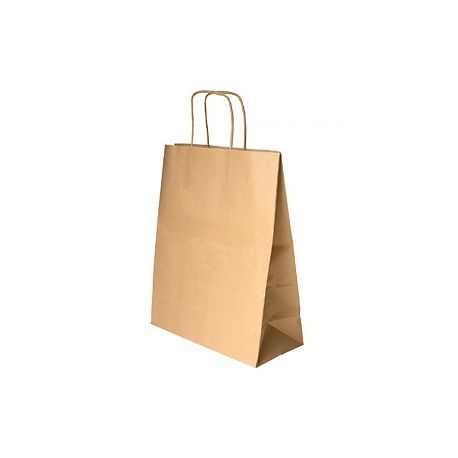 Sac papier à poignées torsadées ficelle