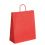 Sac papier kraft rouge poignées torsadées ficelle