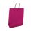 Sac papier kraft rose fushia poignées torsadées ficelle