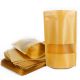 50 Doypack sachets kraft brun avec fenêtre transparente et fermeture zip
