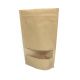 50 Doypack sachets kraft brun avec fenêtre transparente et fermeture zip