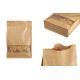 50 Doypack sachets kraft brun avec fenêtre transparente et fermeture zip