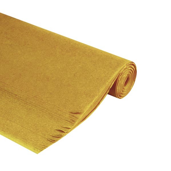 Feuille papier de soie mousseline doré or 50x75 cm emballage garrigou
