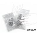 Sachets plastique femeture ZIP 160x220 mm