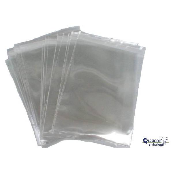 Sachets plastique fermeture adhésive - Vente de sachets plastique adhésifs  - 270 x 380 mm