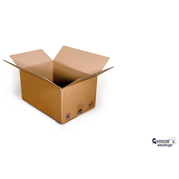 Caisse carton ondulé, dim. interne: 250 x 180 x 150 mm, simple  cannelure,cannelure C, 4.000 mm, FEFCO 0201, Kraftliner