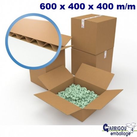 Carton d'emballage 600 x 400 x 400 mm
