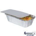 Barquette aluminium avec couvercle opercule 435 cc Plat